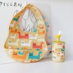 Protect Your Baby Clothes Silicone Baby Bib Stain Resistant Animal Printing