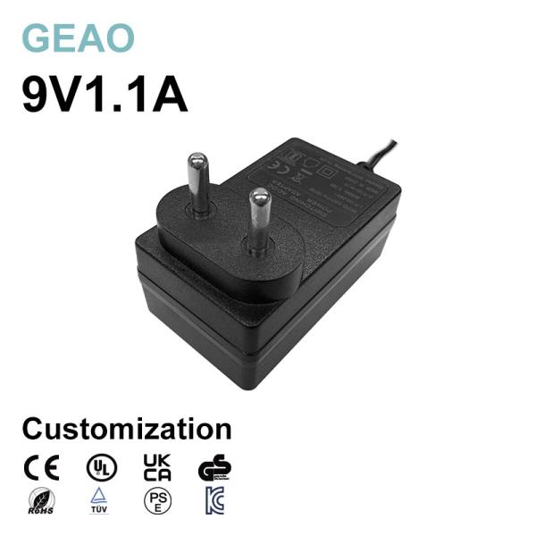 Quality 1.1A 9V Power Supply Adaptor Wall Mount Electric Reliable And Safe for sale
