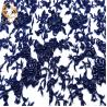 Buy cheap 135cm Width Navy Blue Embroidered Tulle Lace Fabric Fashion Handwork from wholesalers