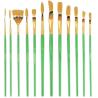 Buy cheap Green Art Painting Brush Kit 12 Pcs For Acrylic Watercolor Gouache Painting from wholesalers