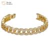Buy cheap Hip Hop Jewelry 18k Women Men Cuban Link Chain Bracelet Iced Out Diamond from wholesalers