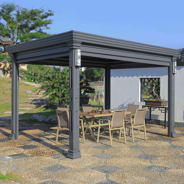 Buy cheap Aluminum Louvered Pergola Metal Villa garden Landscape Leisure shade from wholesalers