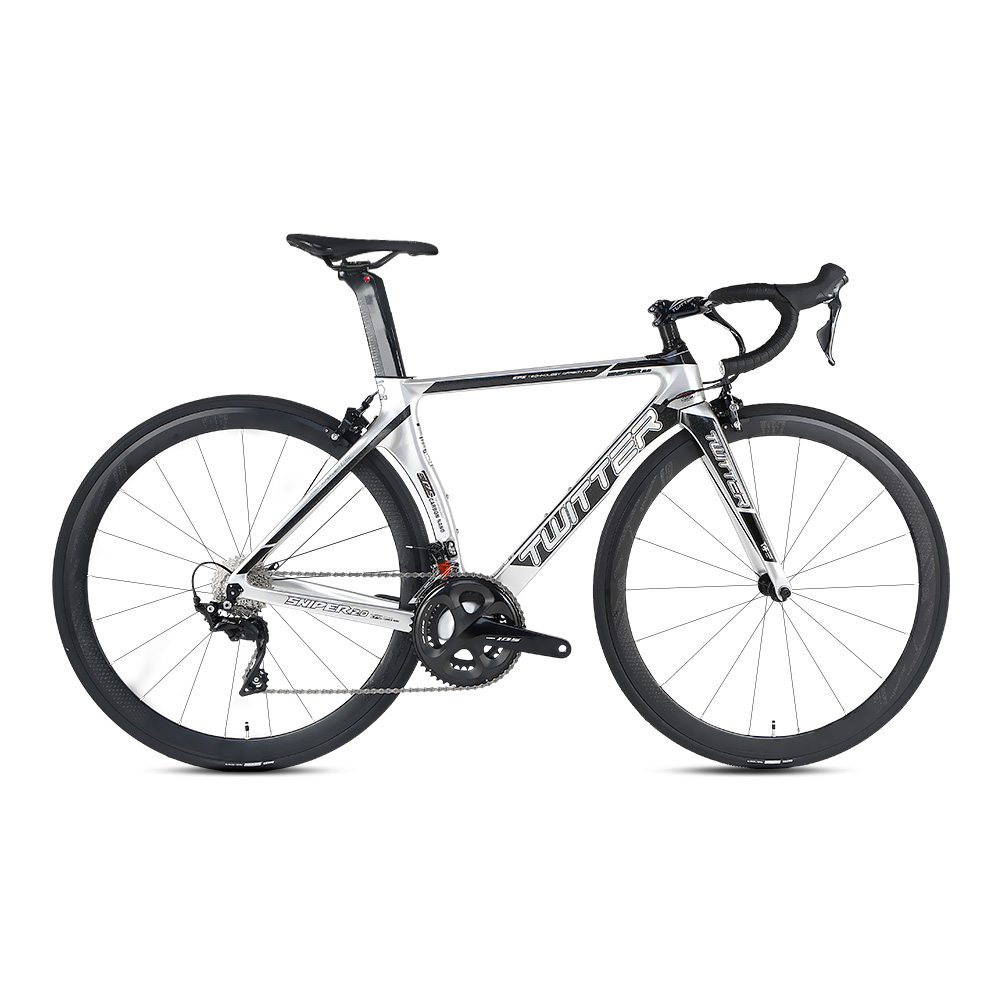 Anti Skid Carbon Fiber Road Bike , Red Carbon Race Bike Flat Welding Technology