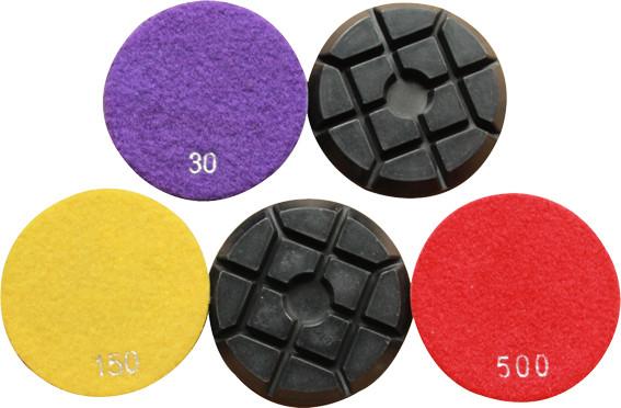Quality 12.5mm 4 Inch Diamond Polishing Pads For Marble , Granite , Terrazzo for sale