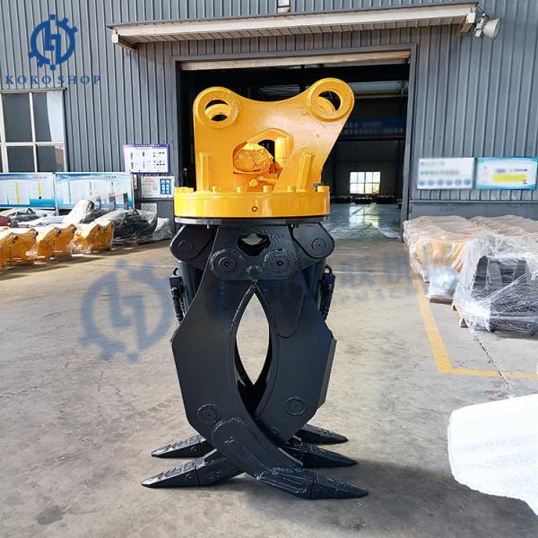 Buy cheap Kobelco 30-60Ton Heavy Excavator Spare Part 3+2 Hydraulic Rotary Wood Grapple For SK60-5 SK140 SK210-6E SK200 SK380XD-10 from wholesalers