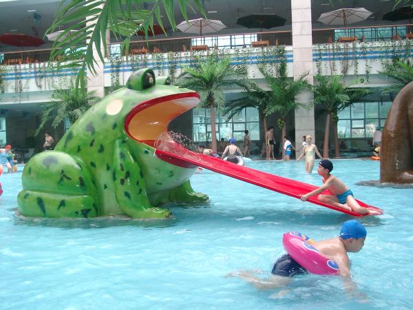 Buy cheap Frog Shaped Pool Water Slide Fiberglass from wholesalers