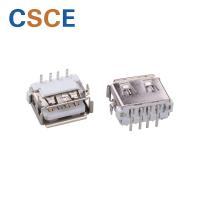 Buy cheap Copper Alloy Shell USB 2.0 Connector , Length 10mm 4 Pin USB Female Jack product