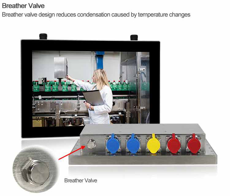 450cd/M2 SUS304 Waterproof Touch Screen PC 12 Inch For Meat Industry