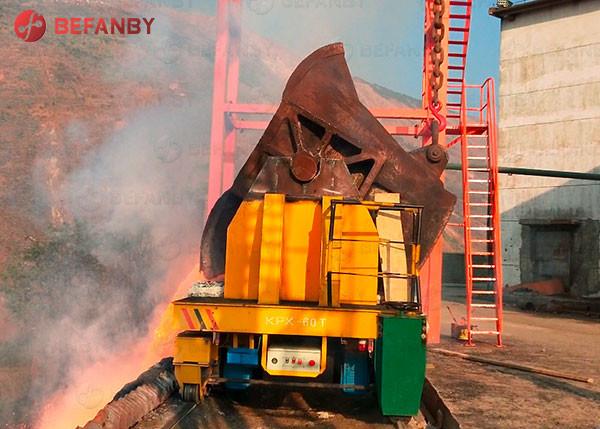 Buy cheap Heavy Duty Automatic Dumping Slag Pot Transfer Car from wholesalers