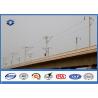 Buy cheap Steel Q420 Material High Speed Train Galvanized Steel Pole , Round Metal Pole One Section from wholesalers