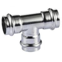 Buy cheap 304 Plumbling Stainless Steel Press Fittings Equal Tee For Water Supply product
