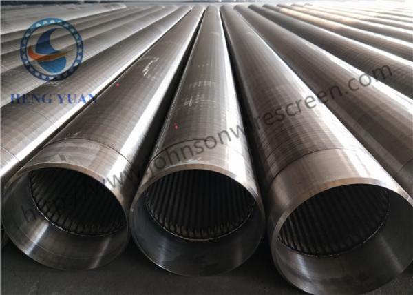 Buy cheap Wedge V Shaped Ss 205 Johnson Wire Screen Wrapped Slotted Pipe For Filtration from wholesalers