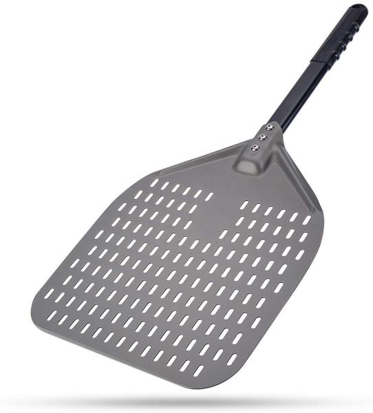 Buy cheap Alumina Pizza Turning Shovel 12 Inch Black Hard Aluminum Perforated Pizza Peel from wholesalers