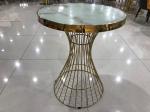 Total Height 75cm Modern Wrought Iron Glass Coffee Table