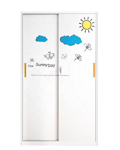 Buy cheap Storage Steel Home Furniture Printed Closet Cabinet Modern Sliding Door Wardrobe from wholesalers