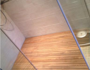 Buy cheap highly waterproof teak wood shower flooring from wholesalers