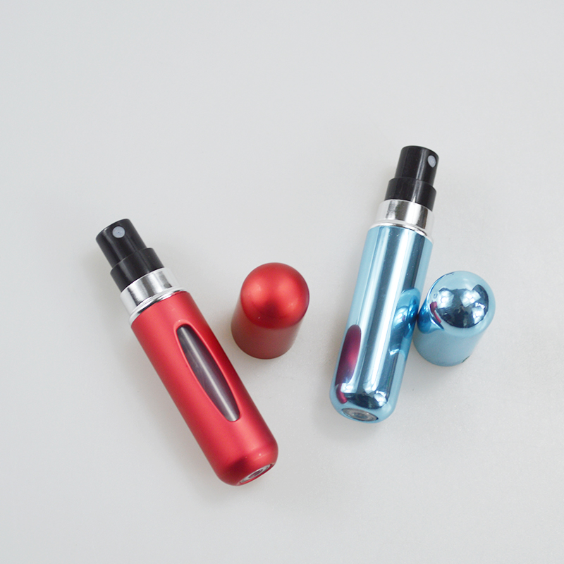 Aluminum Collar Travel Sized Mini Perfume Atomizer Spray Bottle for Refillable Travel