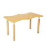 Buy cheap Square Wooden Table Set Wavy Dining Table Easy Maintenance from wholesalers