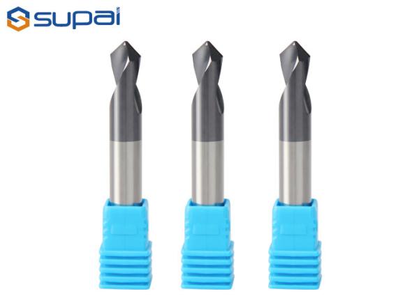 Buy cheap High Hardness Carbide Twist Drill Bit / 4 Flute Center Drill 30 Degree from wholesalers