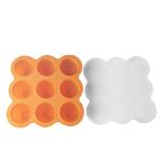 9 Cavities Silicone Baby Tray Half Sphere BPA Free Suction Feeding Plate
