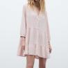 Buy cheap MID Long Sleeves Cotton Casual Dress Pleated Skirt Polyester from wholesalers