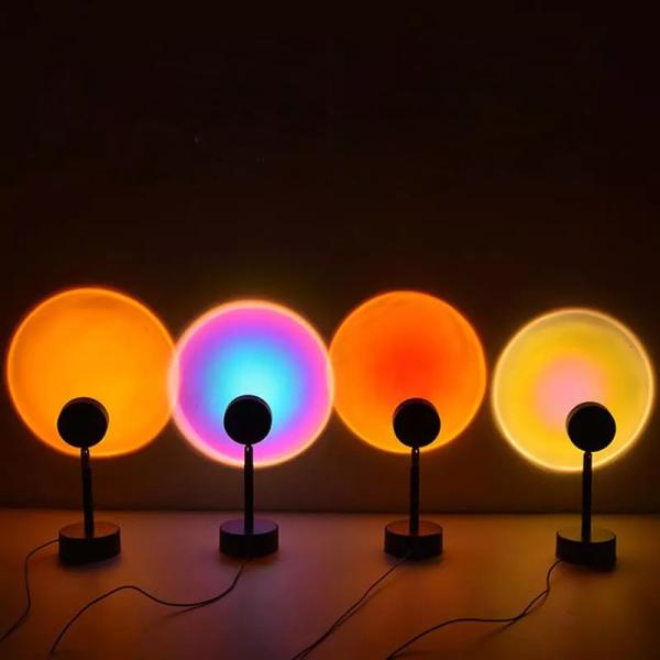 Buy cheap Rainbow Sunset Projector Atmosphere Night Light Coffee Shop Projection Lights Children Bedroom Cute Night sunset project from wholesalers