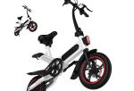 High Load Ability Small Folding Electric Bike White / Black / Red Ergonomics