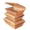Buy cheap Disposable 280ml Clamshell Paper Box Leakproof Kraft Paper Takeaway Box from wholesalers