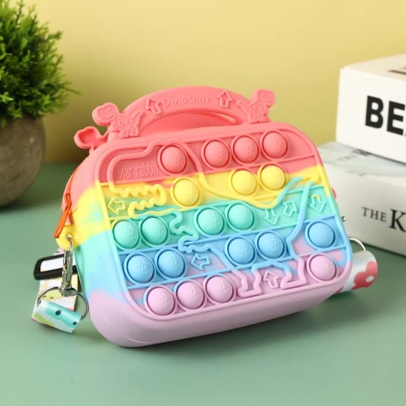 Toddle Handbag Silicone Coin Wallets Cute Crossbody Purse Bag Birthday Gifts For Little Girls Pencil Pen Case Makeup Bag
