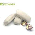 Buy cheap Grayish White Clamshell Metal Eyeglass Case Oversized Optical Sunglass Eyeglasses Case from wholesalers