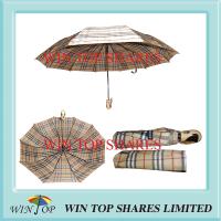 Buy cheap Heavy Duty Classical Check 3 Folds Automatic Umbrella product