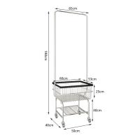 Buy cheap Rolling Clothes Store Rack 1200×400×1400mm Aluminum alloy Material product