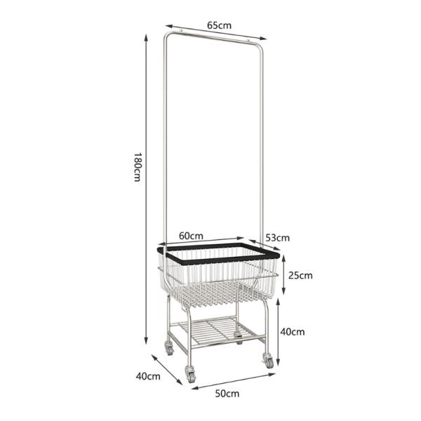 Buy cheap Rolling Clothes Store Rack 1200×400×1400mm Aluminum alloy Material from wholesalers
