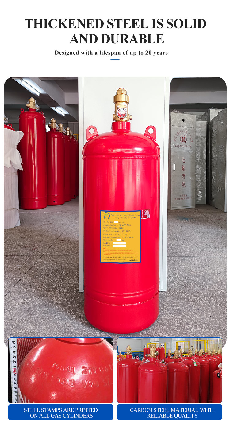 Lpg Fm200 Cylinder Gas Hfc-227ea Fire Extinguishing System