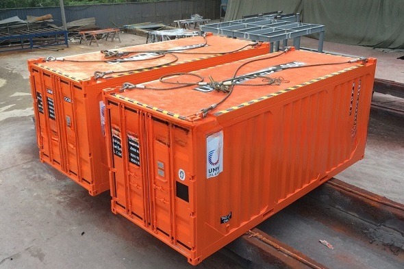 Lifting Eye Type Flat Eye DNV 2.7-1 Standard Stainless Steel Cable Wire Rope Sling 4 or 5 Legs for Offshore Container Orange