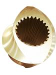 Aluminium Bronze Extruder Screw Element 2 Flighted Wear Resistance For Pet Food