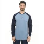 Durable Mechanical FR Henley Shirt 7oz Fire Resistant Long Sleeve