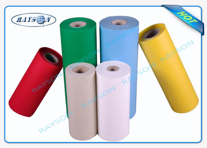 Single S PP Spunbond Non Woven Polypropylene Fabric For Sofa , Green / Blue
