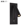 Buy cheap Hotel customization bedside LED reading wall light USB charging hidden switch multifunctional bed wall spotlight from wholesalers