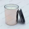 Buy cheap Rose gold glass candle holder, candle container with wooden lid for wedding decoration from wholesalers