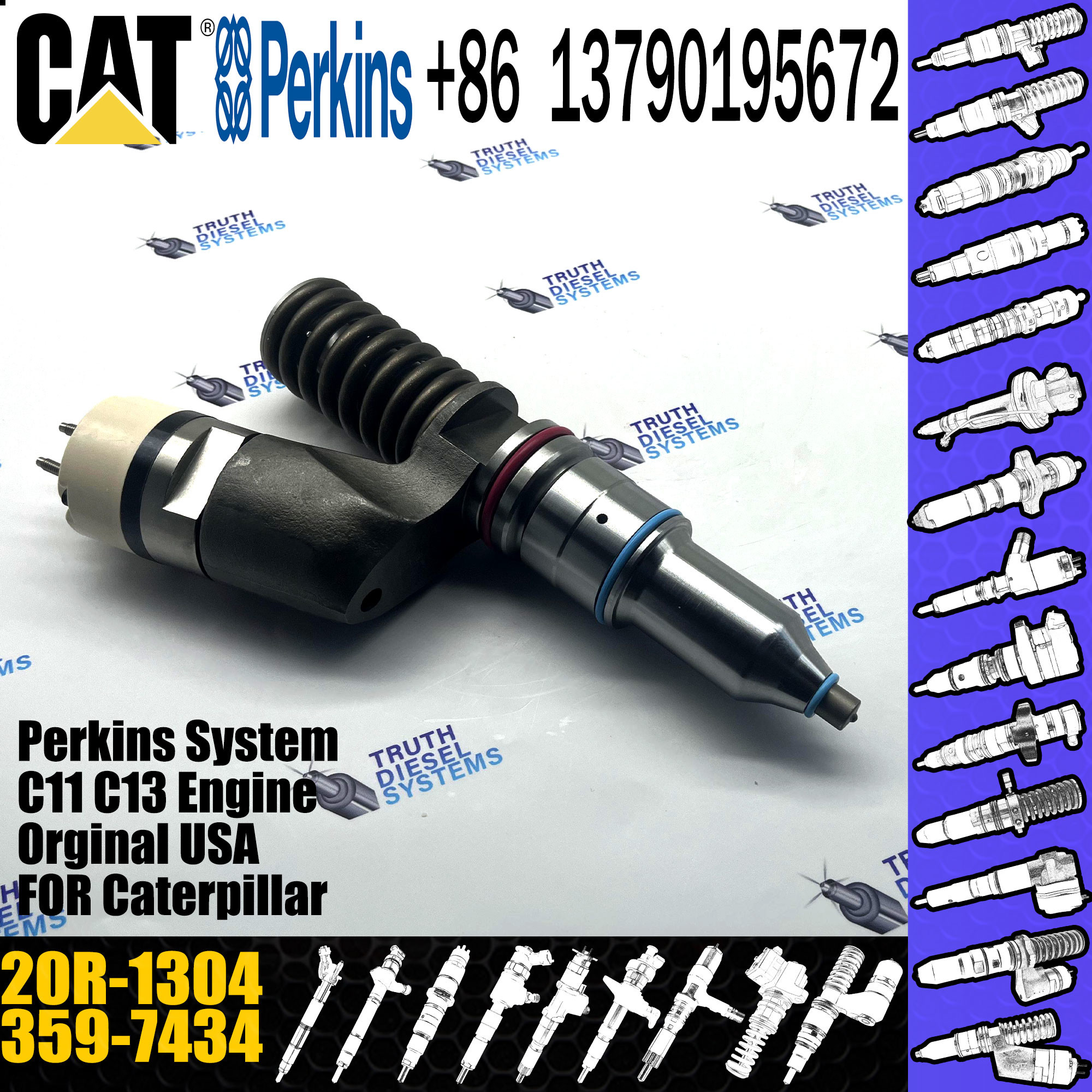 New Parts Injector fuel pump 359-7434 20R-1304 For Caterpillar excavator Engine - Industrial C15 C18