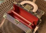 M45673 Printing Box Shape VALISETTE TRESOR Handbag With Lock Red Lining Bag