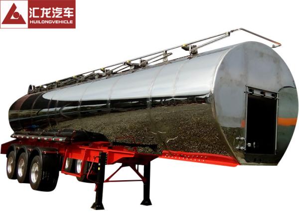 Buy cheap 30000 L Aluminum Tanker Trailer , Milk Transport Trailer Polyurethane Foam 80mm High Efficiency from wholesalers