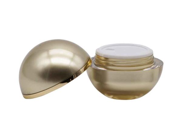 Buy cheap Spherical Cosmetic Cream Containers Gold Color Volume 30g 50g OEM Available from wholesalers