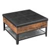 Buy cheap Ottoman Coffee Table For Sale, Storage Coffee Table, Rustic Brown Coffee Table, ULCT77BX from wholesalers