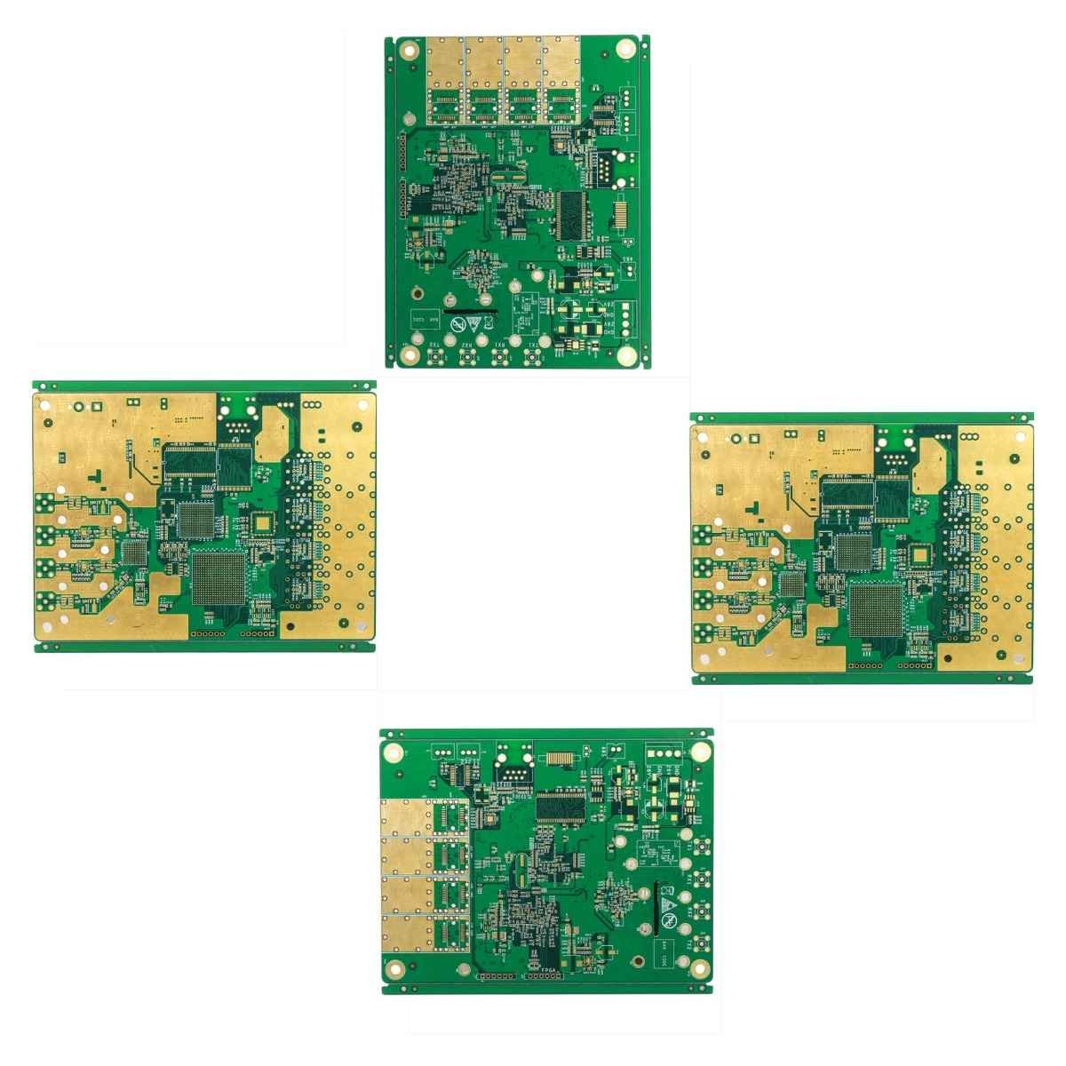 4 Layer HDI Printed Circuit Boards 1.6mm Green Solder Mask 3mil