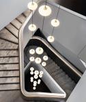 Led staircase chandelier modern living room chandelier hanging designer Villa