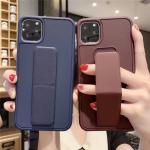 2 In 1 Candy Colour Phone Case Shockproof TPU Material Finger Grip Stand