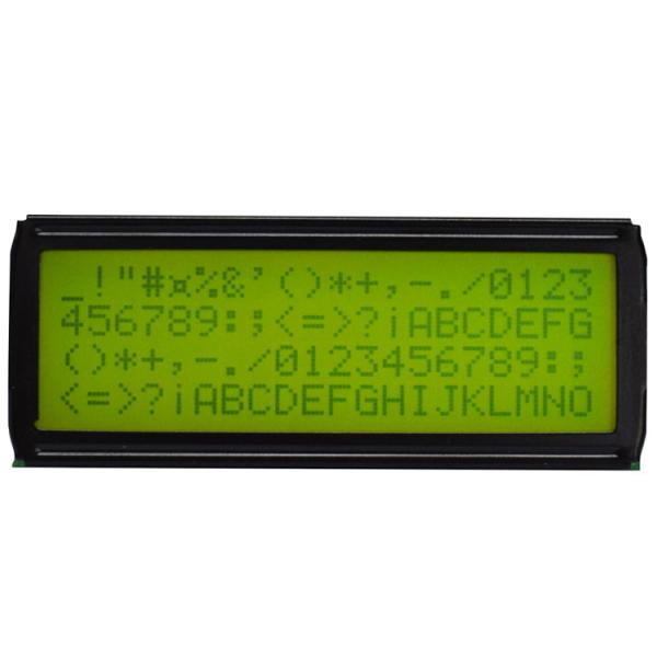 20*4 Character LCD Display Module Transmissive Type Yellow Green Film Positive