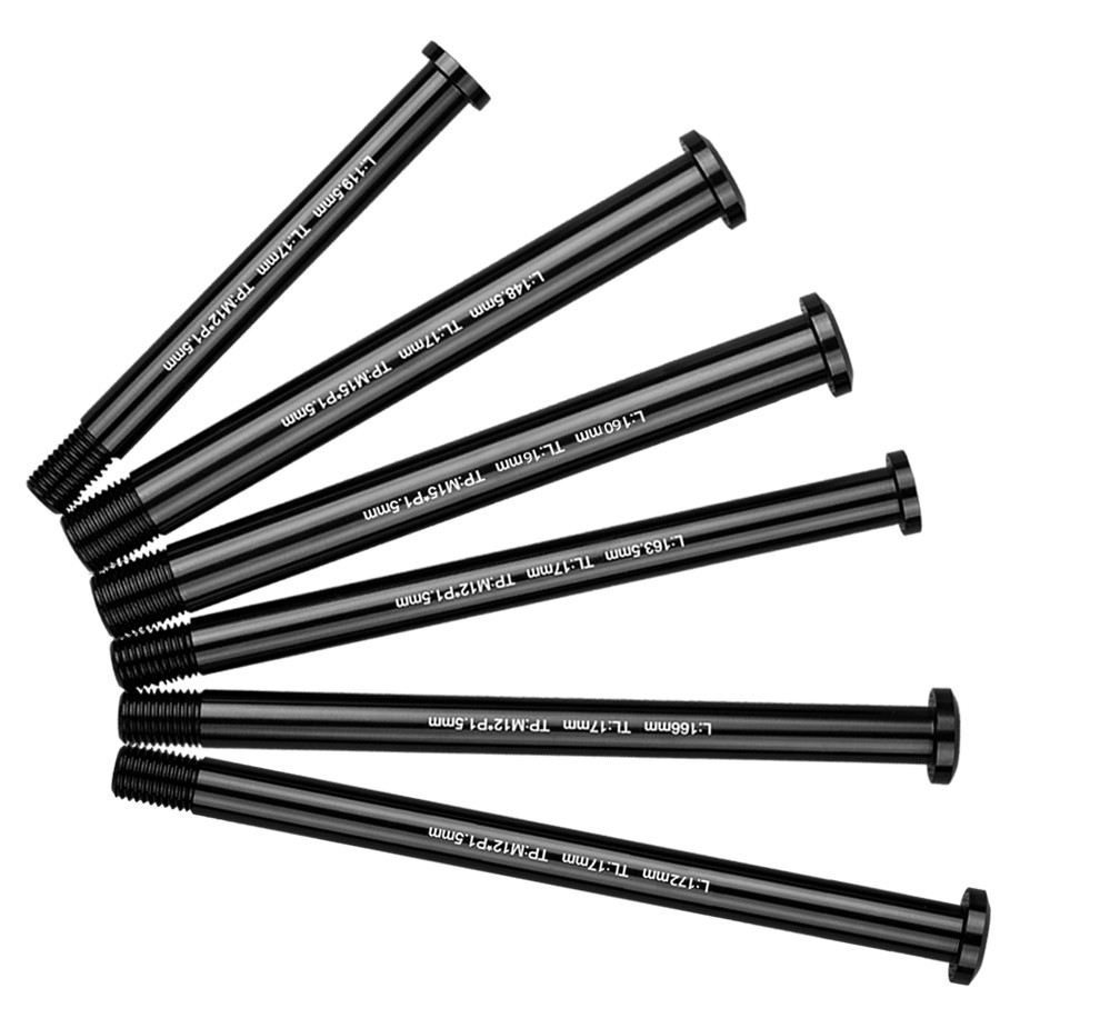 BXT Road Bicycle Quick Release Thru Axle Skewer No Lever Black High Strength Aluminum
